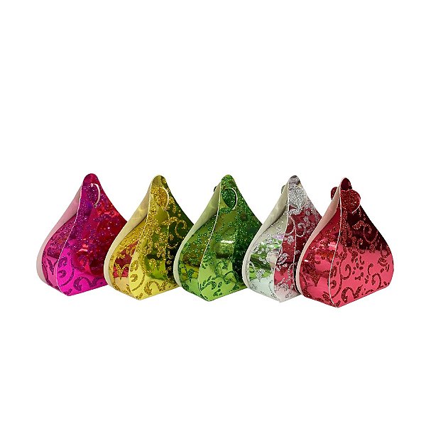 Caixinha Glitter Formato Gota