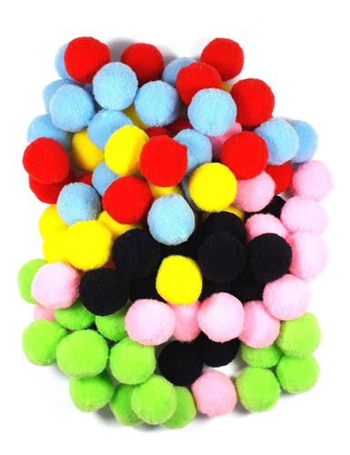 Mini Pompom 20mm Fibra Sintética Para Artesanato E Patchwork