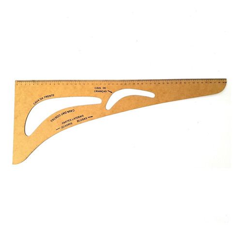 Esquadro Madeira Mdf Para Modelista E Costureira 49cm X 2mm