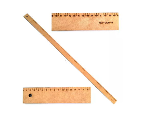 Régua Mdf 1 Metro P/ Costura Artesanato Modelagem Alfaiate