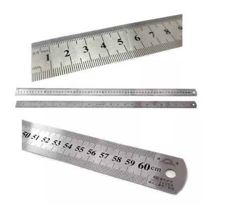 Régua Em Aço Inox 60cm Para Costureira Alfaite Patchwork