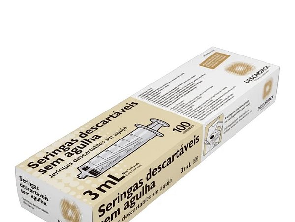 SERINGA DESCARTÁVEL 03ML SEM AGULHA - LOCK