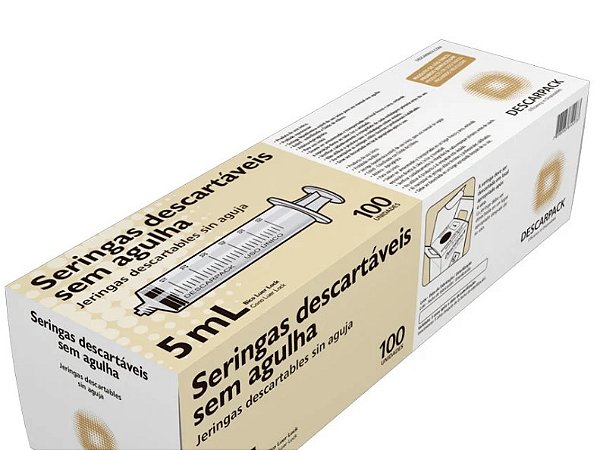 SERINGA DESCARTÁVEL 05ML SEM AGULHA - LOCK