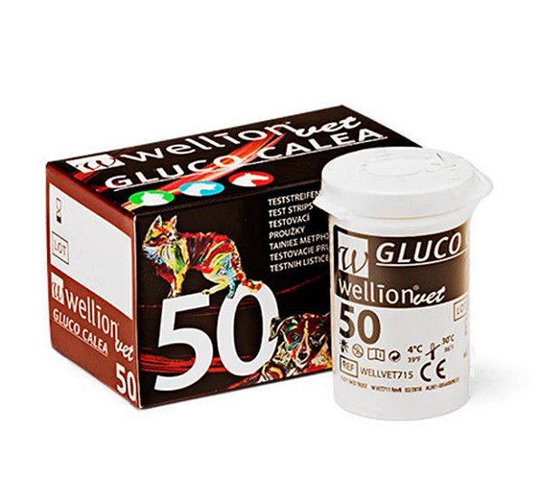 TIRA GLICOSE ANIMAL FRASCO GLUCO CALEA WELLVET