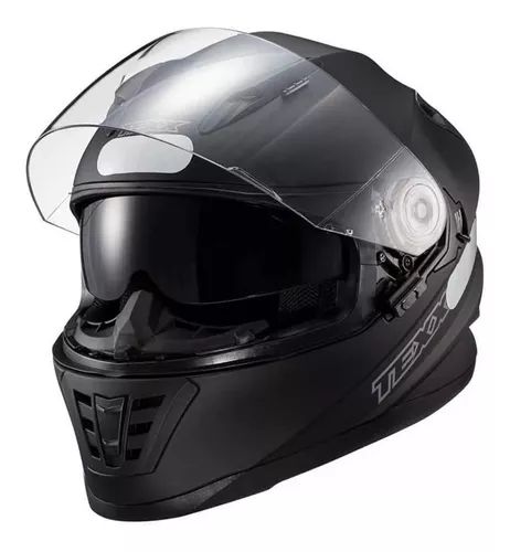 Capacete Moto Texx Wing Solido Preto Fosco C/ Viseira Solar