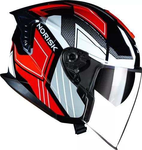 Capacete Norisk Downtown Provenza Preto/Vermelho