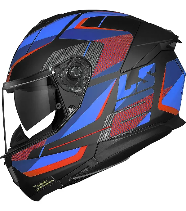 Capacete LS2 Stream II FF808 Road Fosco Titânio Vermelho