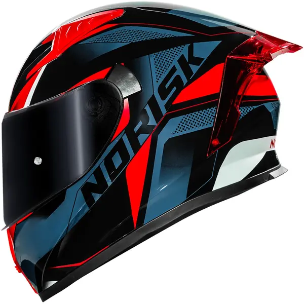 Capacete Norisk Flow Pulse Azul Vermelho