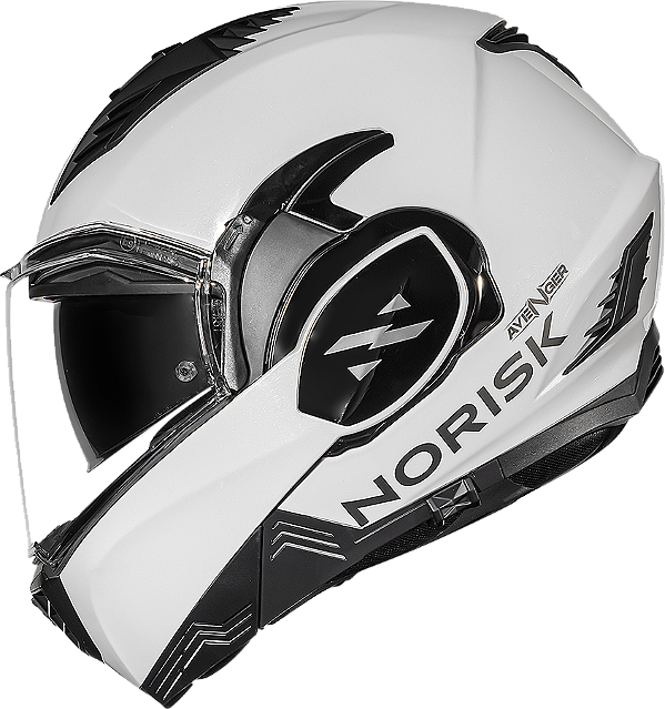 Capacete Norisk Avenger Branco Escamoteável