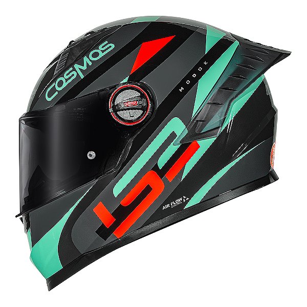Capacete LS2 FF358 Pro Modok Preto Verde Laranja