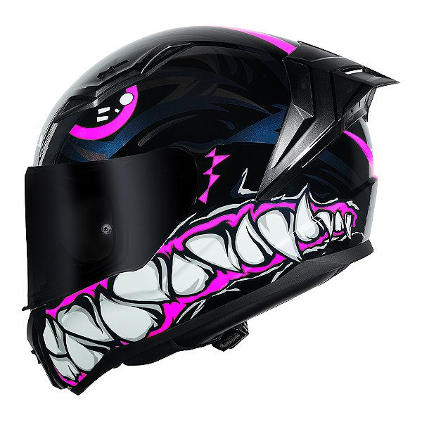 Capacete Ls2 FF810 Vigo Sarbul Preto Rosa