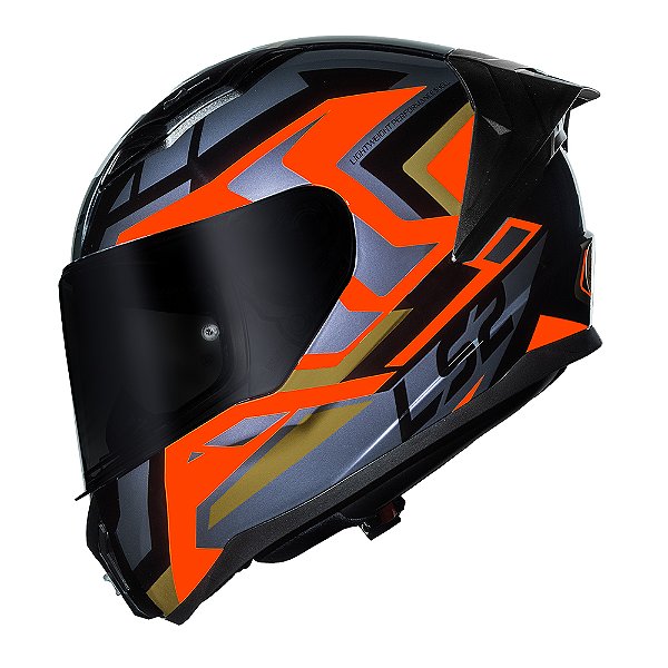 Capacete Ls2 FF810 Vigo Spinn Cinza/Preto