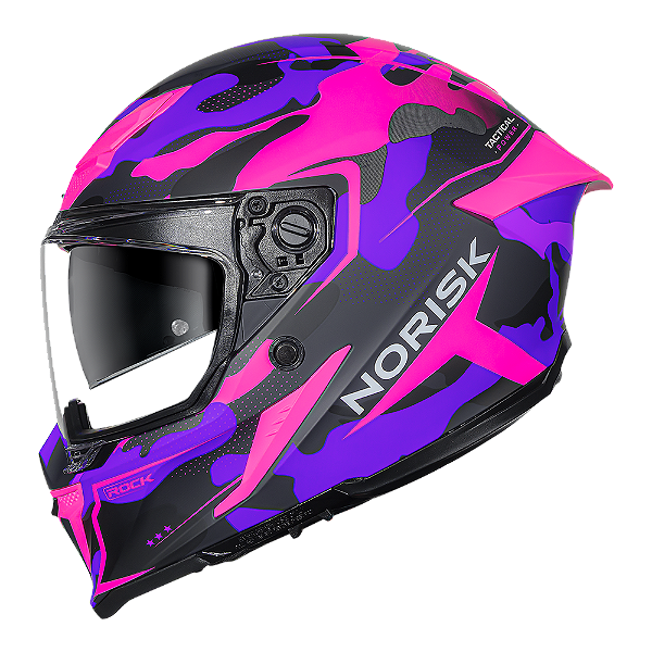 Capacete Norisk Rock Tactical Roxo Rosa Fosco