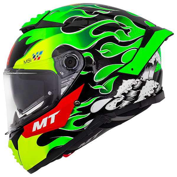 Capacete Mt Thunder4 Yamanaka 24 B6 Verde