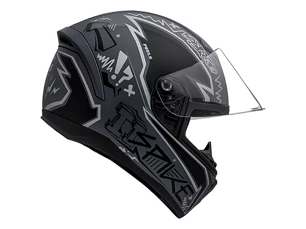 Capacete Spike II STK Cinza Dark Fosco/Preto