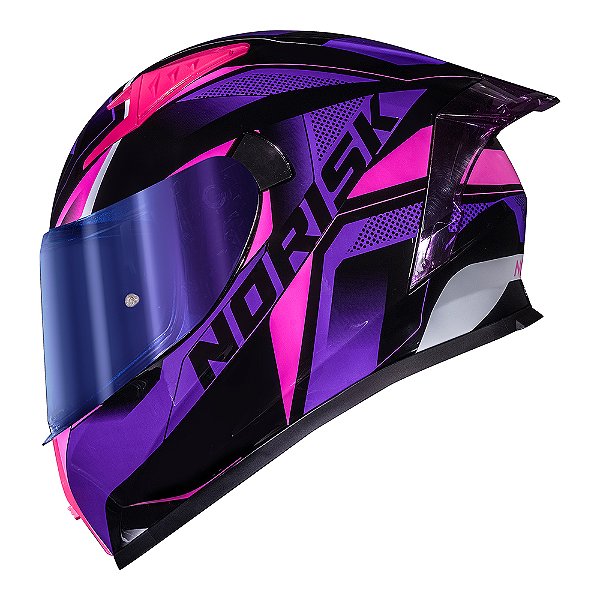 Capacete Norisk Flow Pulse Roxo/Rosa