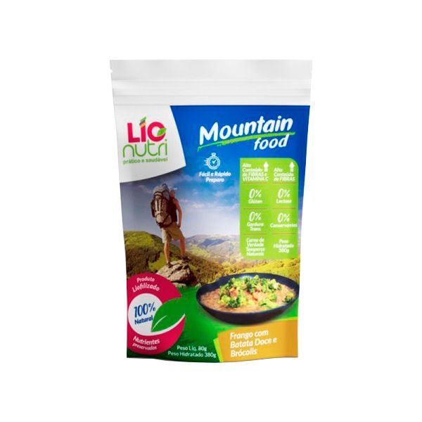 Comida Liofilizada Frango Batata Doce e Bróco- Mountain Food