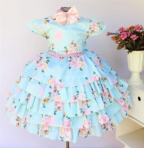 Vestido Babado Verde