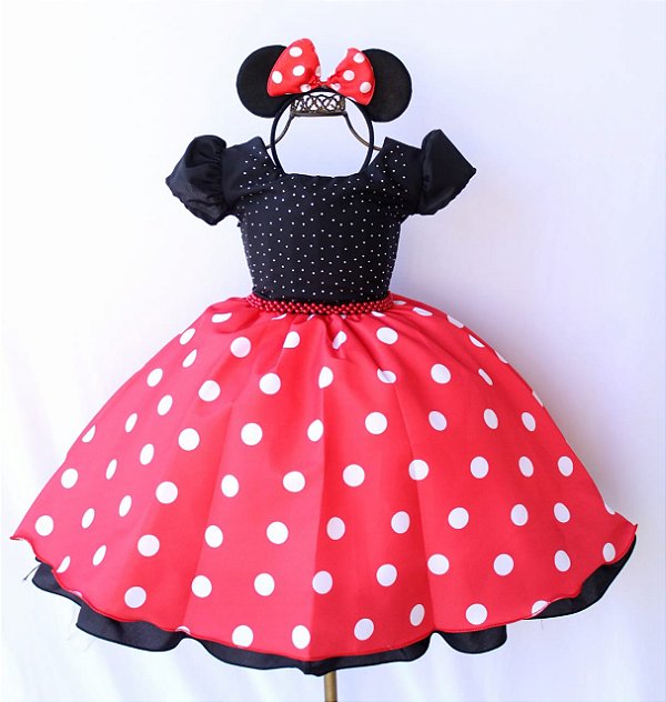 Vestido Minnie Vermelho /poá