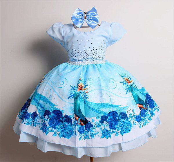 Vestido Frozen Azul Elsa / Temático