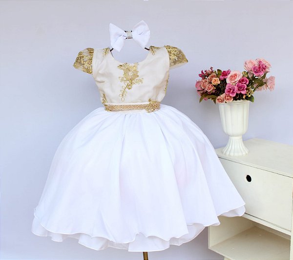 Vestido Branco Batizado Daminha