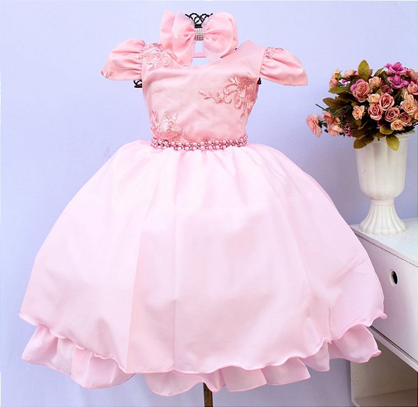 Vestido Rosa / Rendado