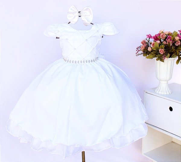 Vestido Branco / Perolas