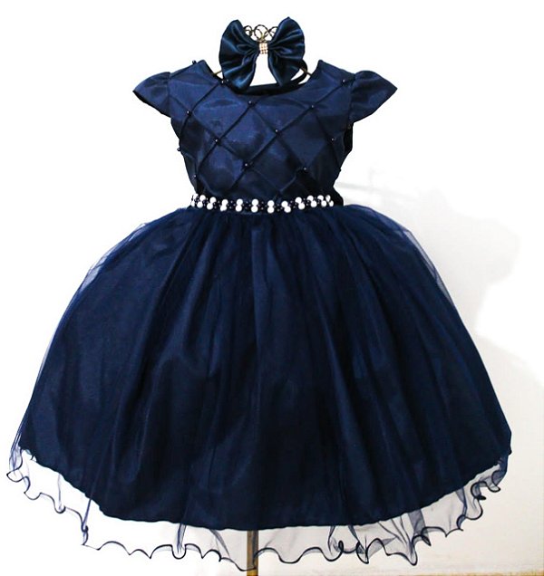 Vestido Índigo / Perolas