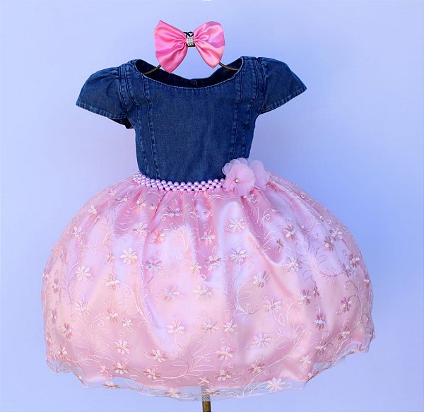 Vestido Jeans/rosa
