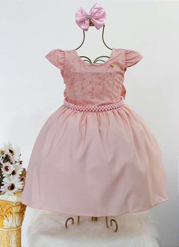 Vestido Salmão Daminha Formatura