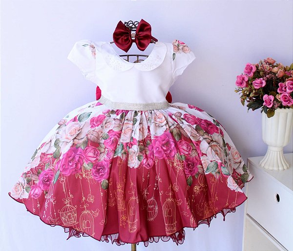 Vestido Jardim Marsala