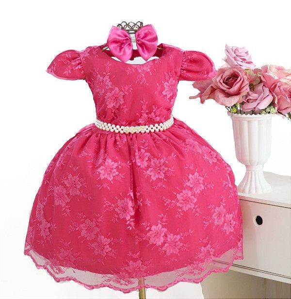 Vestido Pink Rendado