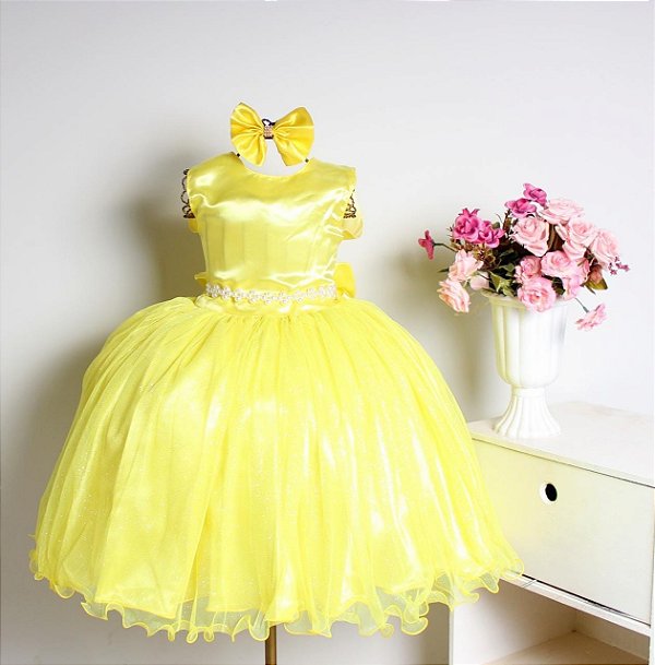 Vestido Amarelo Tule