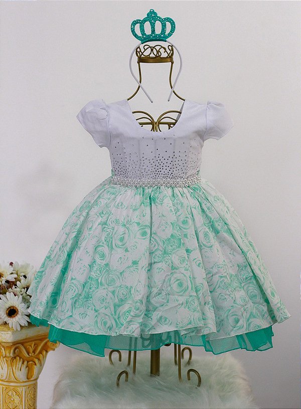 Vestido Branco/Floral