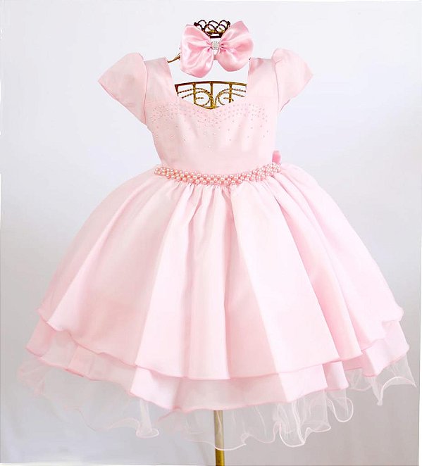 Vestido Rosa Brilho