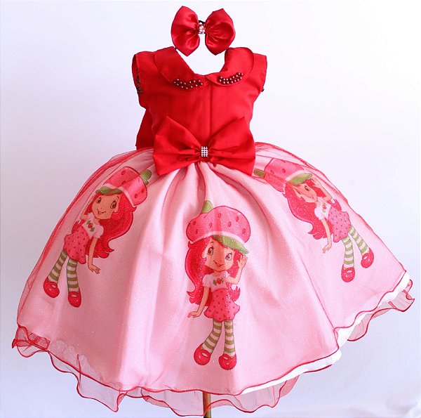 Vestido Moranguinho Brilho