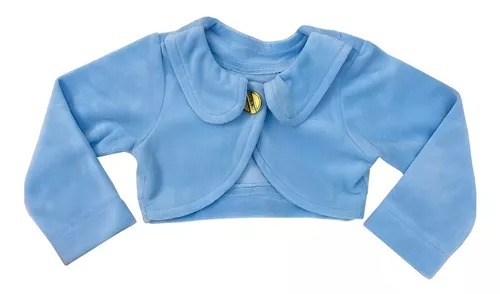 Bolero Casaquinho Infantil Plush Azul