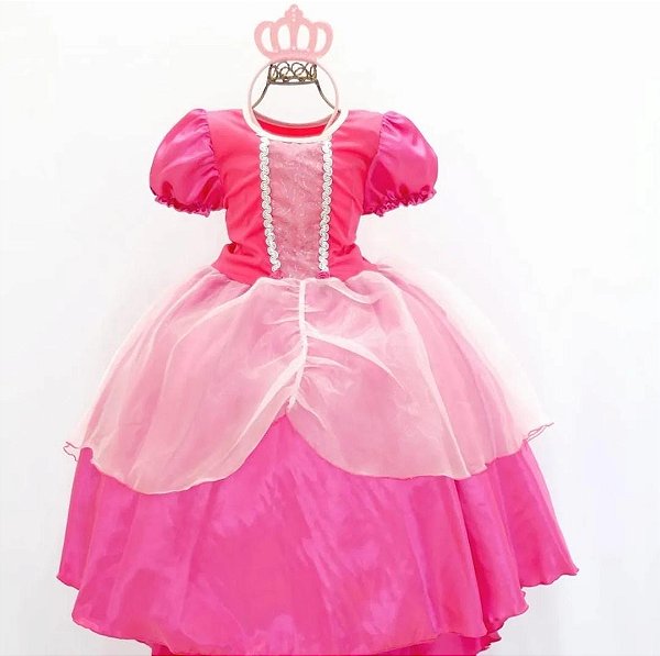Vestido Fantasia Infantil Pink Bela Adormecida / Temático