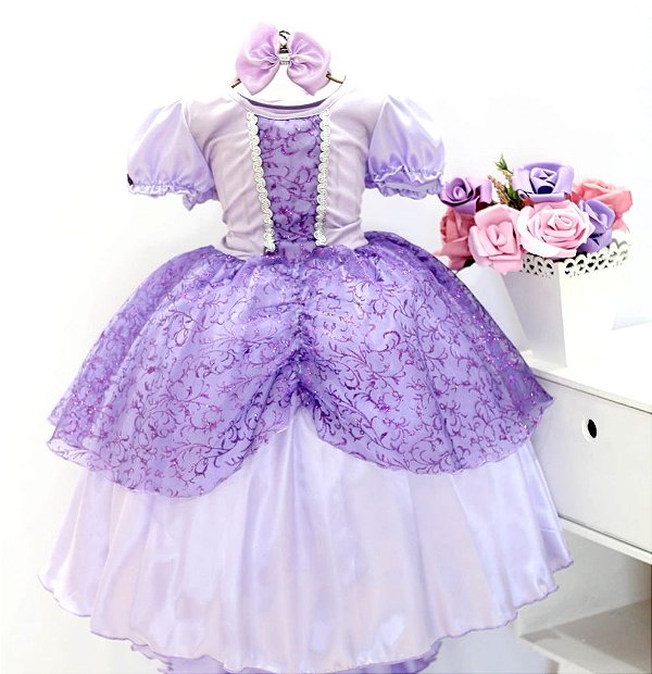 Vestido Fantasia Lilás Princesa Sofia / Temático