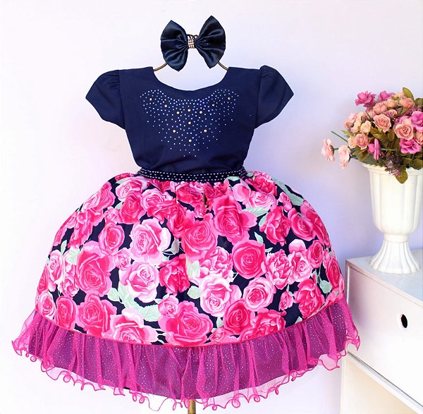 Vestido Indigo / Pink Floral