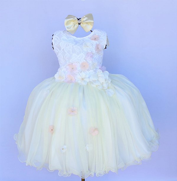 Vestido Creme floral