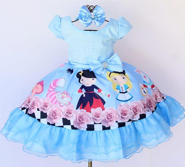 Vestido Azul Tema Alice