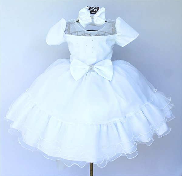 Vestido Branco Laço