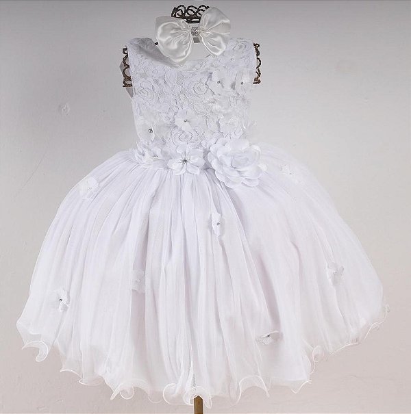 Vestido Branco floral