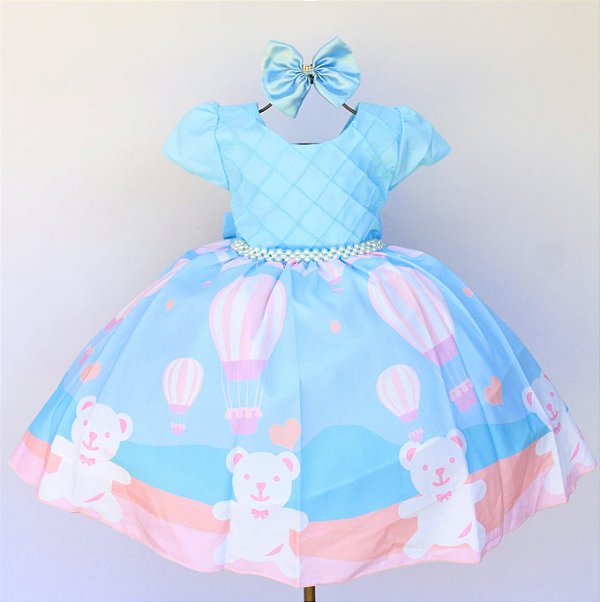 Vestido Ursinho Balões