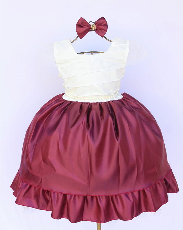 Vestido Marsala E Off