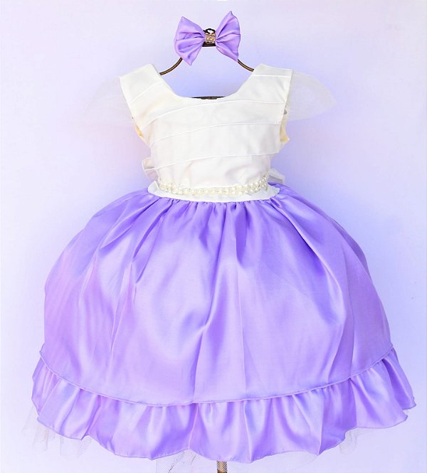 Vestido Lilás E Off