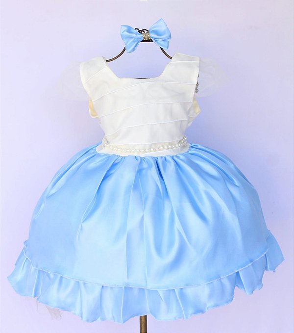 Vestido Azul E Off