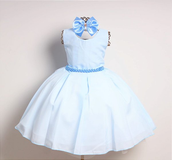 Vestido Azul Bebe Regata