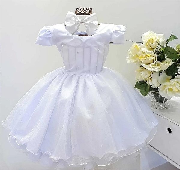 Vestido Branco Brilho
